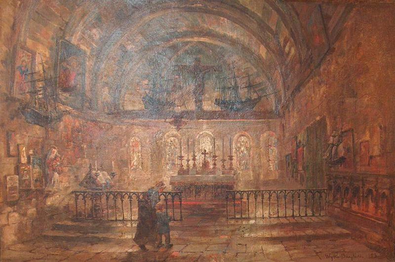 Wyke Bayliss Notre Dame Chapel oil painting picture